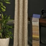 Çeşme Antrasit Krem Fon Perde