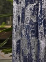 Mesir Lacivert Fon Perde