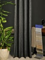 Alaçatı Antrasit Fon Perde