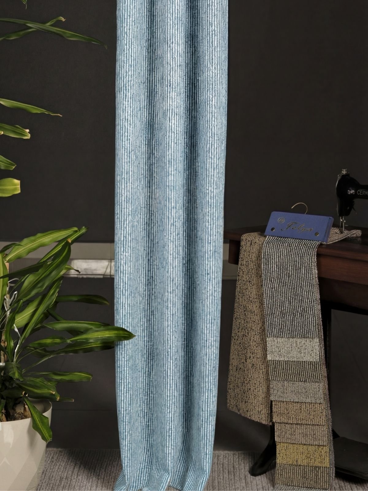 Demre Mavi Fon Perde 1 Demre Mavi Fon Perde - Görsel 1